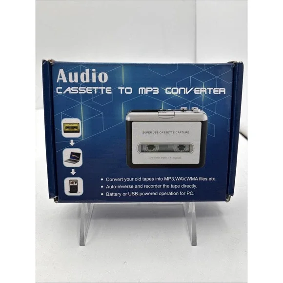 Cassette Tape To Cd Converter Via Usbportable Cassette Player Capture Tested - Picture 3 of 15